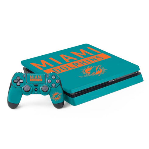 NFL Miami Dolphins Teal Performance Series PS4 Slim Bundle Skin